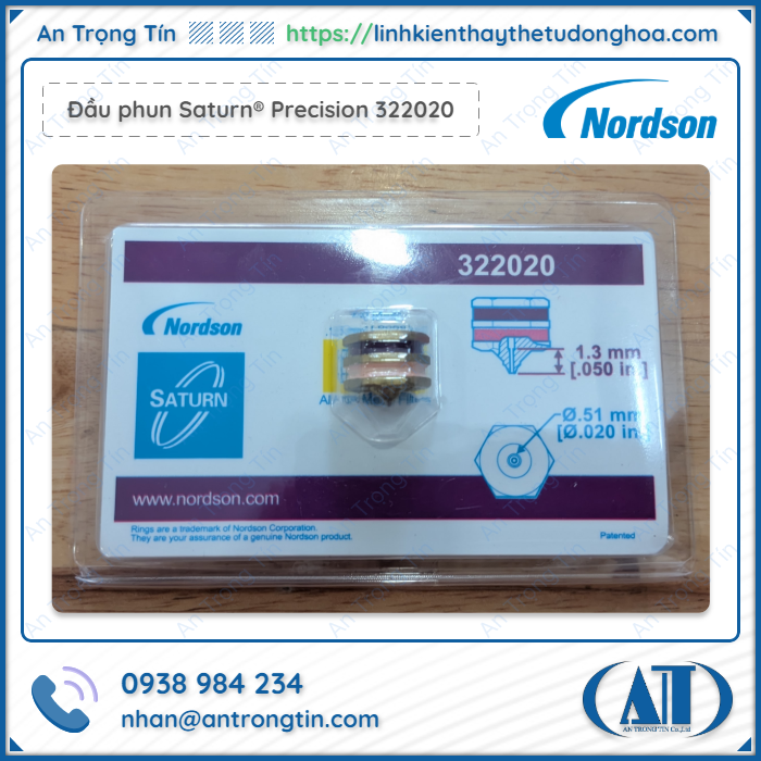Dau phun Nordson Saturn® Precision 322021 - Đầu phun keo Nordson 322020 (Saturn® Single-Orifice) Đầu phun Nordson Saturn® Precision 322020 - 4
