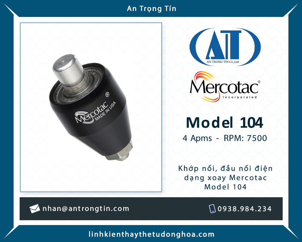 104 - M104V - Khớp nối điện xoay Mercotac - Model 104 Hình ảnh sản phẩm Mercortac - Model 104
