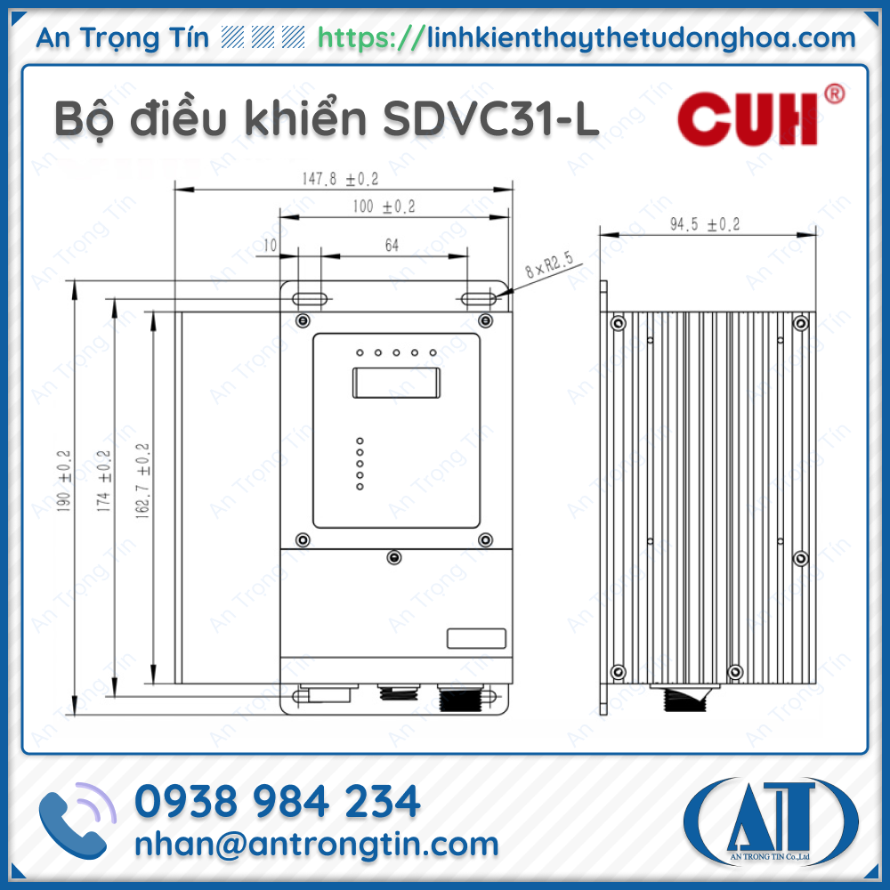 Ban ve bo dieu khien CUH SDVC31 L - SDVC31-L (4.5A) Bộ điều khiển phễu rung, mâm rung kỹ thuật số Bản vẽ bộ điều khiển CUH SDVC31-L