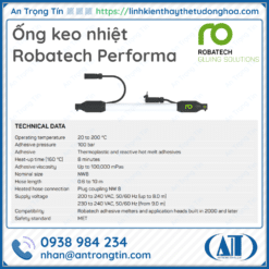 Thông số kỹ thuật của ống keo Robatech Performa