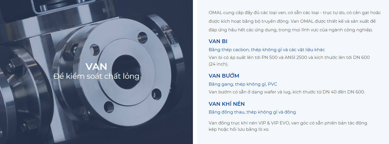 Cac loai van Omal - Van điều khiển Omal Các loại van Omal