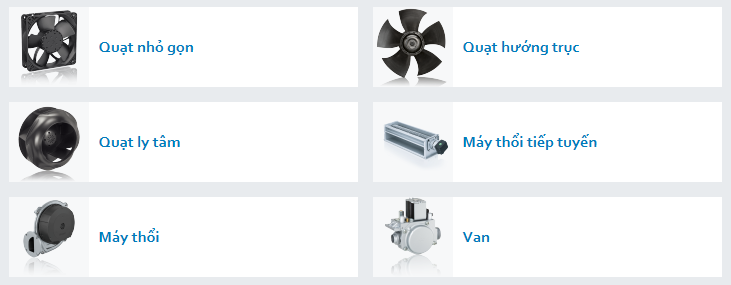 Các sản phẩm của ebmpapst