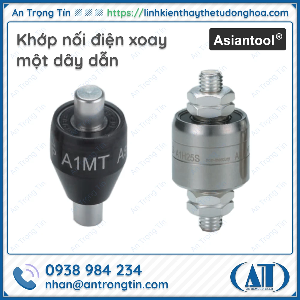 A1M5, Khớp nối xoay điện Asiantool - Đầu nối xoay điện Asiantool mã A1M5, Khớp nối xoay điện một dây dẫn - Image 1