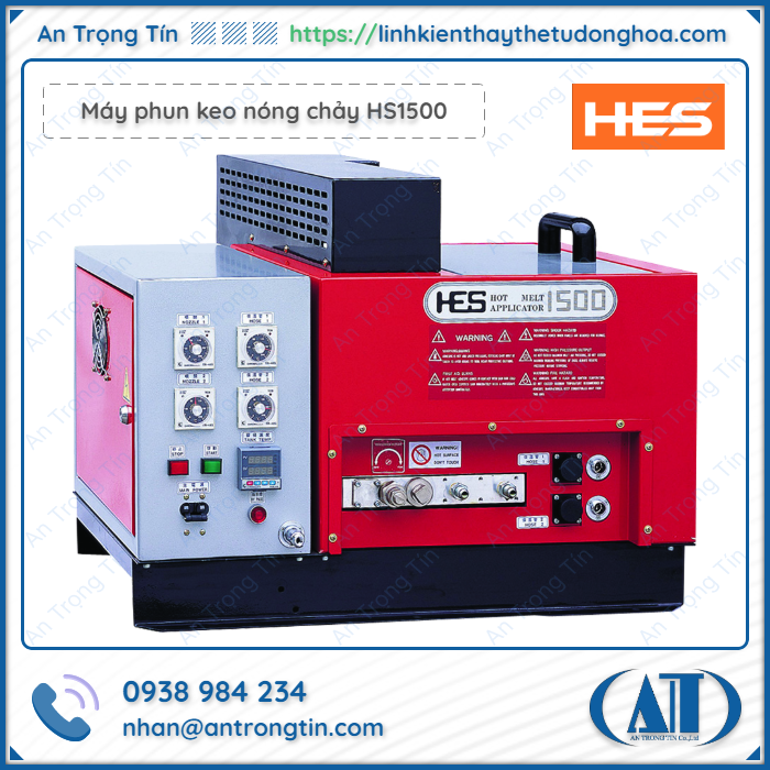 May phun keo nong chay HS1500 - Máy phun keo nóng chảy HES Hot Melt Applicator Máy phun keo nóng chảy HES HS1500