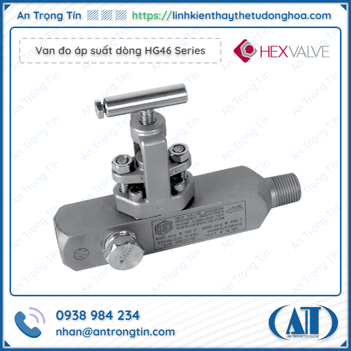 Van gauge do ap suat dong HG46 Series - Van chặn và van xả Hex Valve | Điều khiển lưu lượng chính xác Van gauge đo áp suất dòng HG46 Series